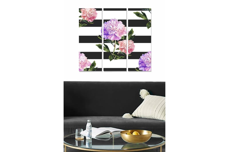 Dekorativ MDF-målning 3-Delar 20x50 cm - Flerfärgad - Inredning - Tavlor & posters - Canvastavla