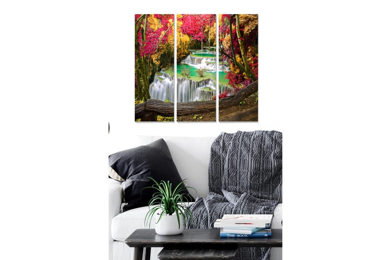 Dekorativ MDF-målning 3-Delar 20x50 cm - Flerfärgad - Inredning - Tavlor & posters - Canvastavla