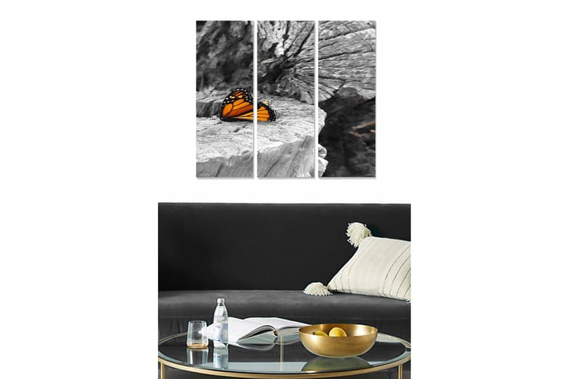 Dekorativ MDF-målning 3-Delar 20x50 cm - Flerfärgad - Inredning - Tavlor & posters - Canvastavla