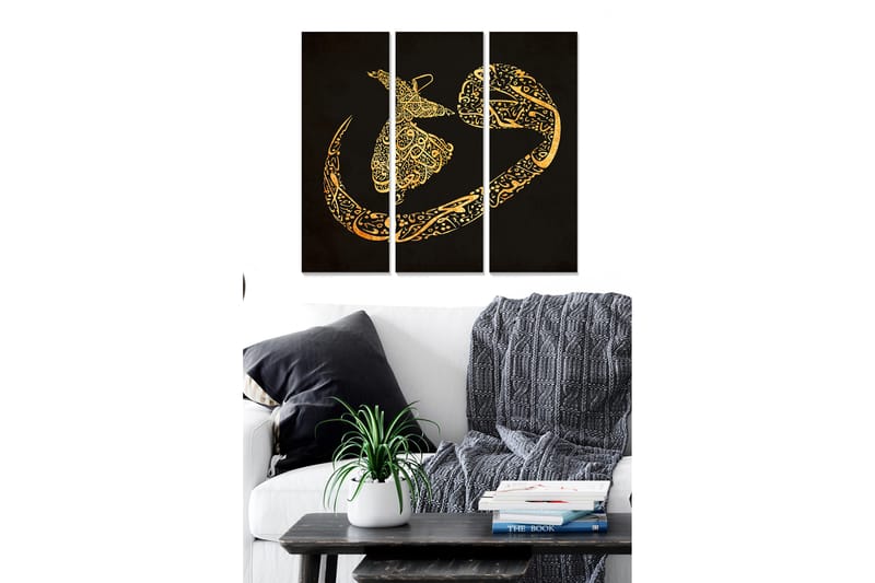 Dekorativ MDF-målning 3-Delar 20x50 cm - Flerfärgad - Inredning - Tavlor & posters - Canvastavla