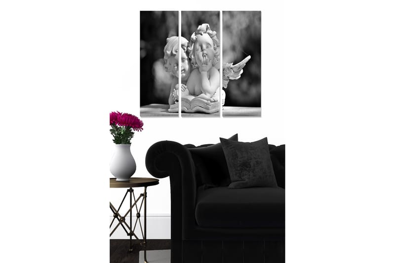 Dekorativ MDF-målning 3-Delar 20x50 cm - Flerfärgad - Inredning - Tavlor & posters - Canvastavla
