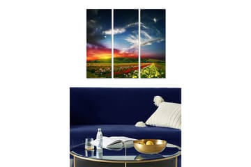 Dekorativ MDF-målning 3-Delar 20x50 cm - Flerfärgad - Inredning - Tavlor & posters - Canvastavla
