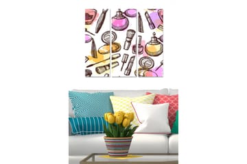 Dekorativ MDF-målning 3-Delar 20x50 cm - Flerfärgad - Inredning - Tavlor & posters - Canvastavla
