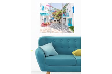 Dekorativ MDF-målning 3-Delar 20x50 cm - Flerfärgad - Inredning - Tavlor & posters - Canvastavla