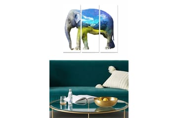 Dekorativ MDF-målning 3-Delar 20x50 cm - Flerfärgad - Inredning - Tavlor & posters - Canvastavla