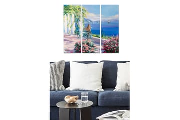 Dekorativ MDF-målning 3-Delar 20x50 cm - Flerfärgad - Inredning - Tavlor & posters - Canvastavla