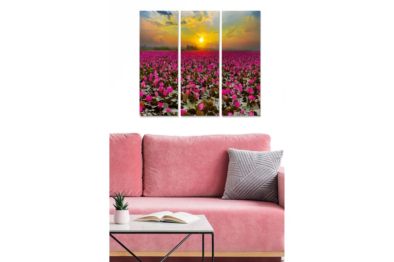 Dekorativ MDF-målning 3-Delar 20x50 cm - Flerfärgad - Inredning - Tavlor & posters - Canvastavla