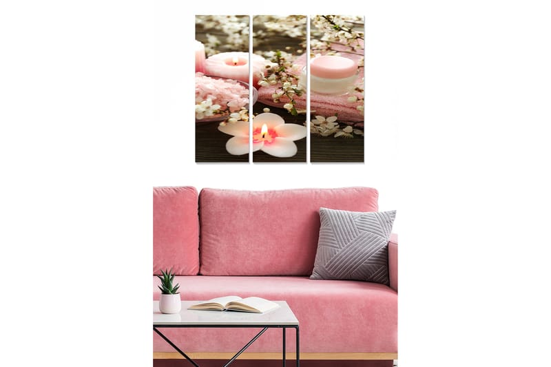 Dekorativ MDF-målning 3-Delar 20x50 cm - Flerfärgad - Inredning - Tavlor & posters - Canvastavla