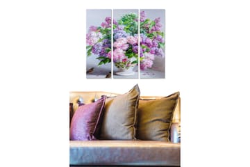 Dekorativ MDF-målning 3-Delar 20x50 cm - Flerfärgad - Inredning - Tavlor & posters - Canvastavla
