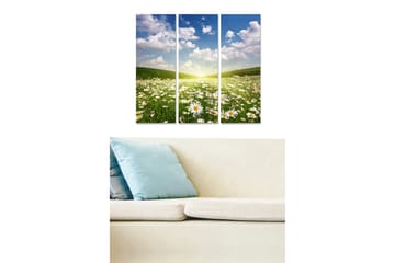 Dekorativ MDF-målning 3-Delar 20x50 cm - Flerfärgad - Inredning - Tavlor & posters - Canvastavla