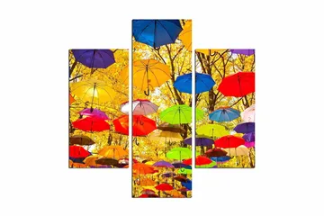 Dekorativ MDF-målning 3 Delar - Flerfärgad - Inredning - Tavlor & posters - Canvastavla