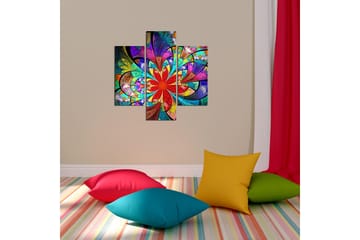 Dekorativ MDF-målning 3 Delar - Flerfärgad - Inredning - Tavlor & posters - Canvastavla