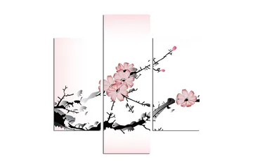 Dekorativ MDF-målning 3 Delar - Flerfärgad - Inredning - Tavlor & posters - Canvastavla