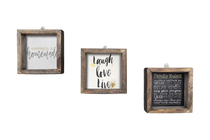 Dekorativ MDF-målning 3 Delar - Flerfärgad - Inredning - Tavlor & posters - Canvastavla