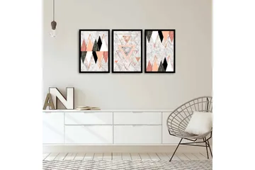 Dekorativ MDF-målning 3 Delar - Flerfärgad - Inredning - Tavlor & posters - Canvastavla