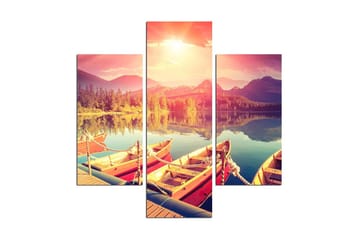 Dekorativ MDF-målning 3 Delar - Flerfärgad - Inredning - Tavlor & posters - Canvastavla