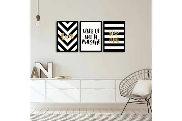 Dekorativ MDF-målning 3 Delar - Flerfärgad - Inredning - Tavlor & posters - Canvastavla