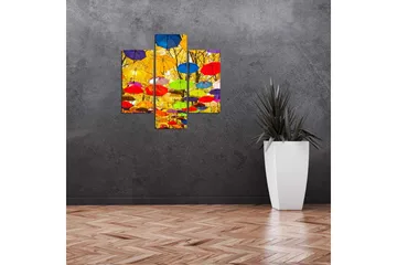 Dekorativ MDF-målning 3 Delar - Flerfärgad - Inredning - Tavlor & posters - Canvastavla