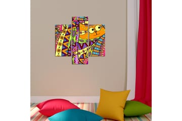 Dekorativ MDF-målning 3 Delar - Flerfärgad - Inredning - Tavlor & posters - Canvastavla