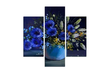 Dekorativ MDF-målning 3 Delar - Flerfärgad - Inredning - Tavlor & posters - Canvastavla