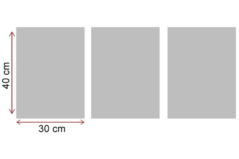 Dekorativ MDF-målning 3 Delar - Flerfärgad - Inredning - Tavlor & posters - Canvastavla