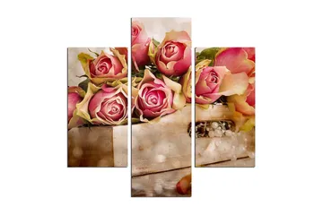 Dekorativ MDF-målning 3 Delar - Flerfärgad - Inredning - Tavlor & posters - Canvastavla