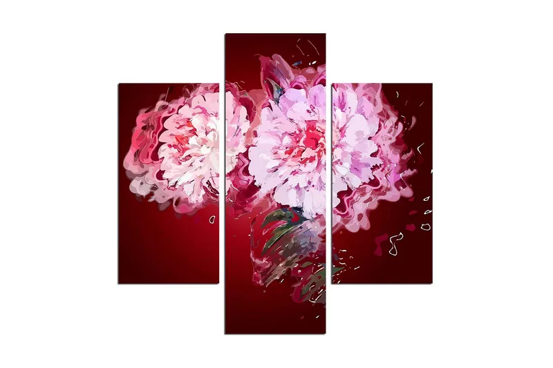 Dekorativ MDF-målning 3 Delar - Flerfärgad - Inredning - Tavlor & posters - Canvastavla