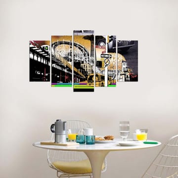 Dekorativ MDF-målning 5-Delar 20x60 cm - Flerfärgad - Inredning - Tavlor & posters - Canvastavla