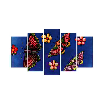 Dekorativ MDF-målning 5-Delar 20x60 cm - Flerfärgad - Inredning - Tavlor & posters - Canvastavla