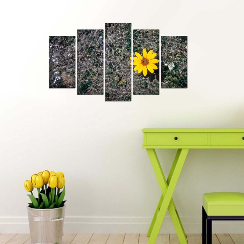 Dekorativ MDF-målning 5-Delar 20x60 cm - Flerfärgad - Inredning - Tavlor & posters - Canvastavla