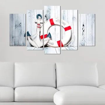 Dekorativ MDF-målning 5-Delar 20x60 cm - Flerfärgad - Inredning - Tavlor & posters - Canvastavla