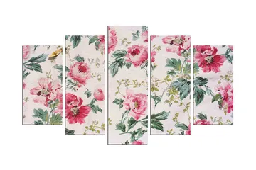 Dekorativ MDF-målning 5-Delar 20x60 cm - Flerfärgad - Inredning - Tavlor & posters - Canvastavla