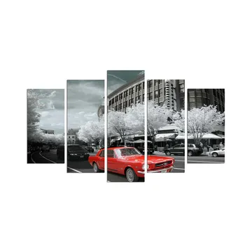 Dekorativ MDF-målning 5-Delar 20x60 cm - Flerfärgad - Inredning - Tavlor & posters - Canvastavla