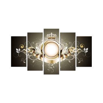 Dekorativ MDF-målning 5-Delar 20x60 cm - Flerfärgad - Inredning - Tavlor & posters - Canvastavla
