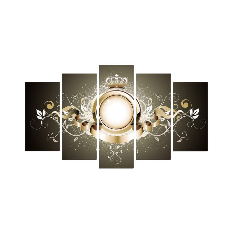 Dekorativ MDF-målning 5-Delar 20x60 cm - Flerfärgad - Inredning - Tavlor & posters - Canvastavla