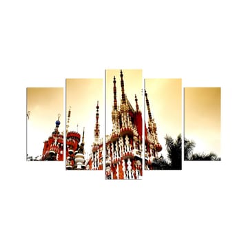 Dekorativ MDF-målning 5-Delar 20x60 cm - Flerfärgad - Inredning - Tavlor & posters - Canvastavla
