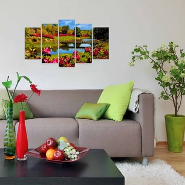Dekorativ MDF-målning 5-Delar 20x60 cm - Flerfärgad - Inredning - Tavlor & posters - Canvastavla