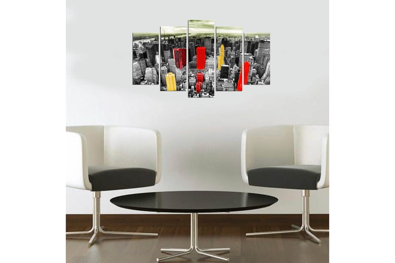 Dekorativ MDF-målning 5-Delar 20x60 cm - Flerfärgad - Inredning - Tavlor & posters - Canvastavla