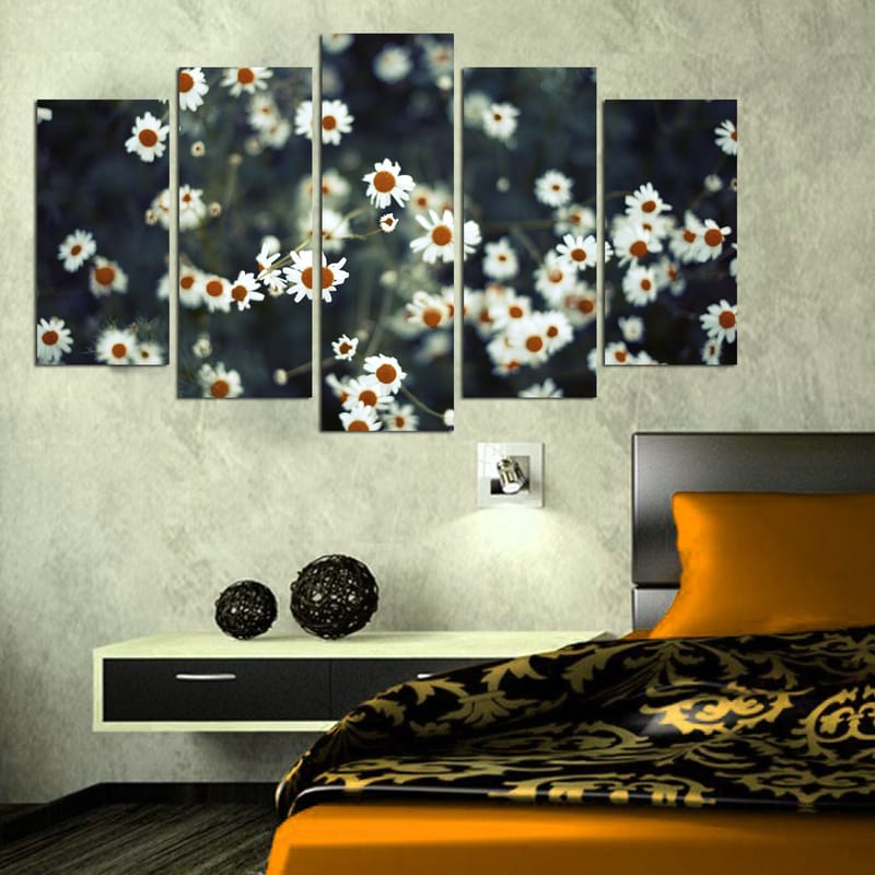 Dekorativ MDF-målning 5-Delar 20x60 cm - Flerfärgad - Inredning - Tavlor & posters - Canvastavla