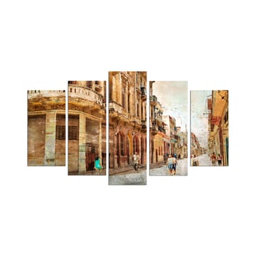 Dekorativ MDF-målning 5-Delar 20x60 cm - Flerfärgad - Inredning - Tavlor & posters - Canvastavla