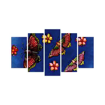 Dekorativ MDF-målning 5-Delar 20x60 cm - Flerfärgad - Inredning - Tavlor & posters - Canvastavla