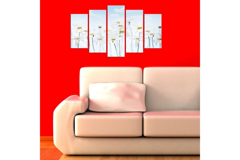 Dekorativ MDF-målning 5-Delar 20x60 cm - Flerfärgad - Inredning - Tavlor & posters - Canvastavla