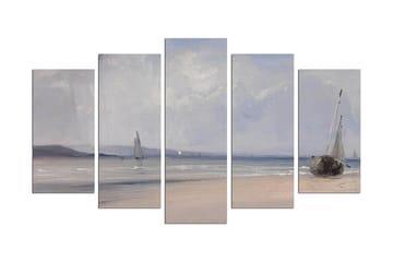 Dekorativ MDF-målning 5-Delar 20x60 cm - Flerfärgad - Inredning - Tavlor & posters - Canvastavla