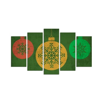 Dekorativ MDF-målning 5-Delar 20x60 cm - Flerfärgad - Inredning - Tavlor & posters - Canvastavla