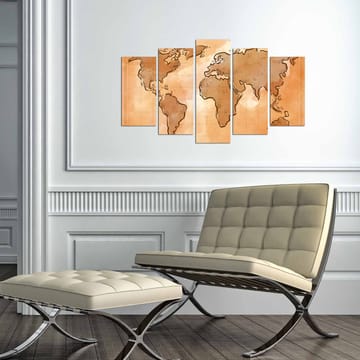 Dekorativ MDF-målning 5-Delar 20x60 cm - Flerfärgad - Inredning - Tavlor & posters - Canvastavla