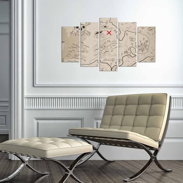 Dekorativ MDF-målning 5-Delar 20x60 cm - Flerfärgad - Inredning - Tavlor & posters - Canvastavla
