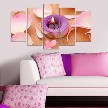 Dekorativ MDF-målning 5-Delar 20x60 cm - Flerfärgad - Inredning - Tavlor & posters - Canvastavla
