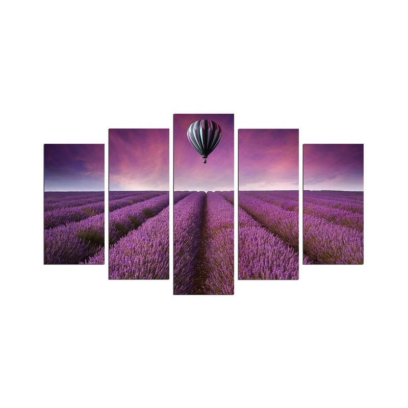Dekorativ MDF-målning 5-Delar 20x60 cm - Flerfärgad - Inredning - Tavlor & posters - Canvastavla