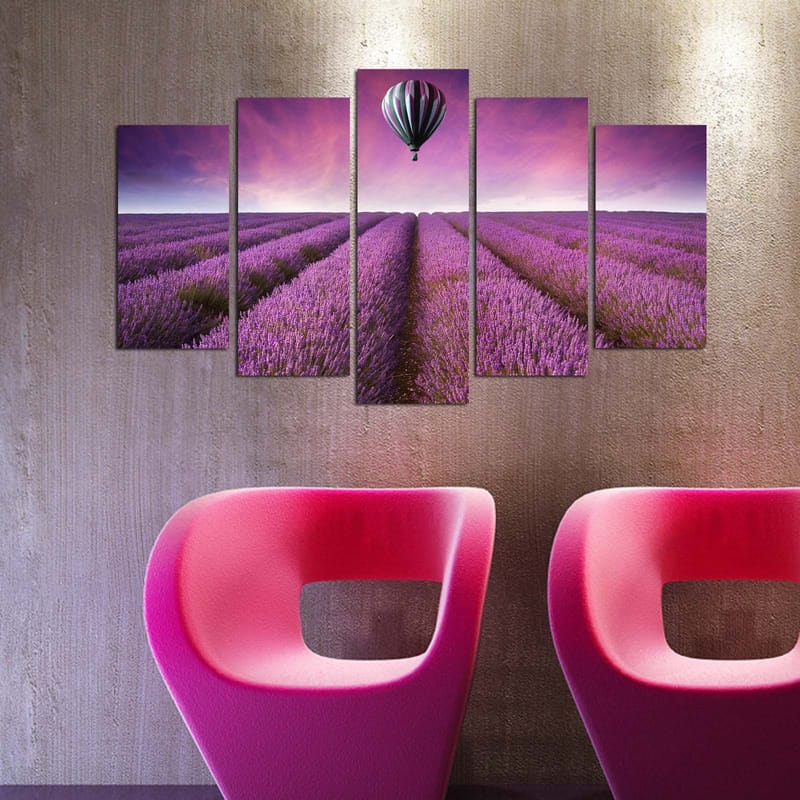 Dekorativ MDF-målning 5-Delar 20x60 cm - Flerfärgad - Inredning - Tavlor & posters - Canvastavla