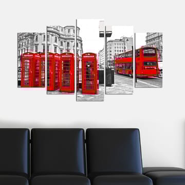 Dekorativ MDF-målning 5-Delar 20x60 cm - Flerfärgad - Inredning - Tavlor & posters - Canvastavla